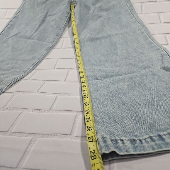 Fashion Casual XS High-Waisted Wide Leg - Women's Denim Jeans with Pockets - Picture 3 of 9
